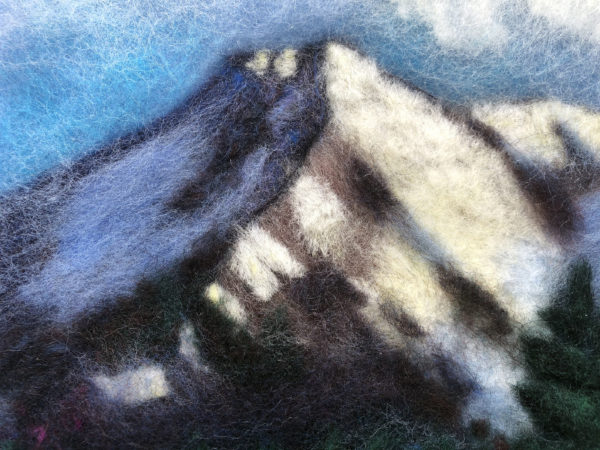 Wool Painting "Mountain Landscape" by Oksana Ball