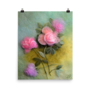 Roses Flowers Print Floral Poster Wall Art Decor