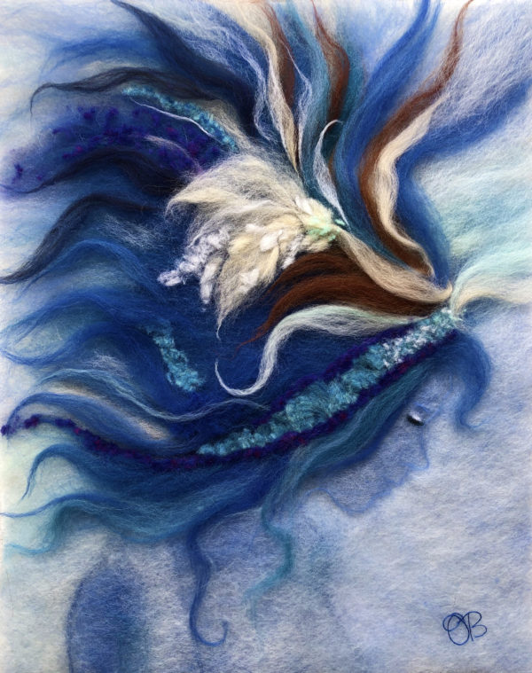 Wool Painting "Mermaid" by Oksana Ball