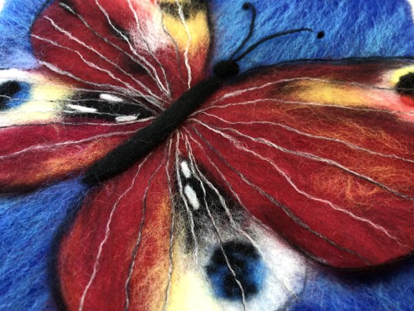 Wool Painting "Butterfly" by Oksana Ball