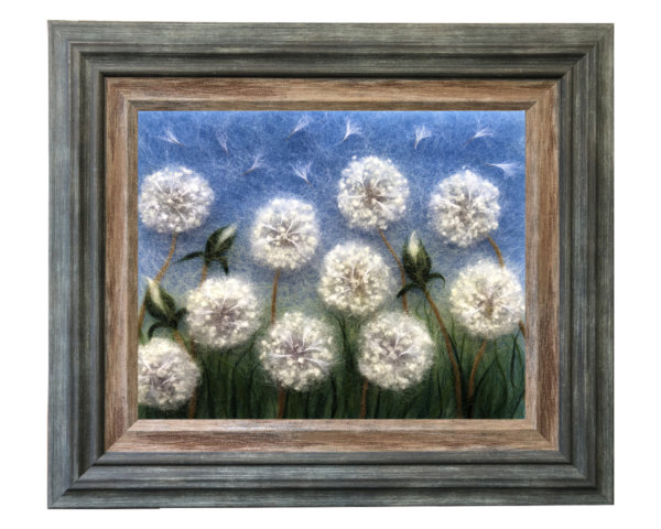 Wool Painting "Dandelions" by Oksana Ball