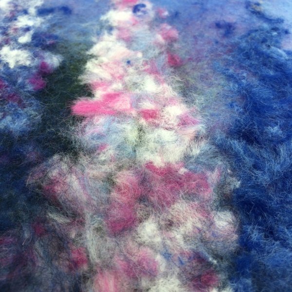 Wool Painting "Wildflowers" by Oksana Ball
