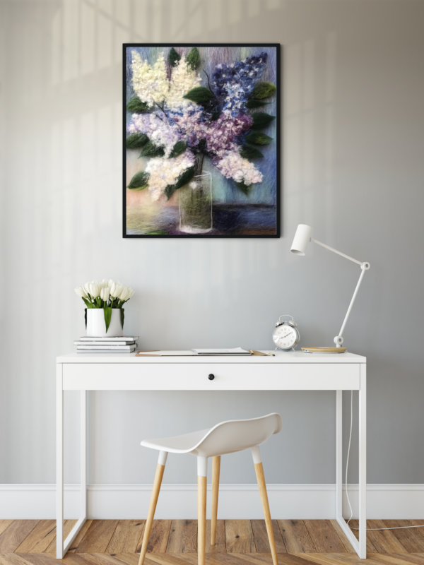 Floral Print Bouquet Of Lilacs Poster Still Life Wall Art Decor