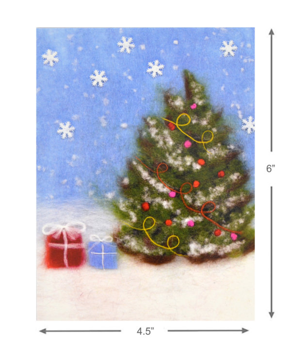 Christmas Greeting Card "Christmas Tree" With Envelope Blank Inside