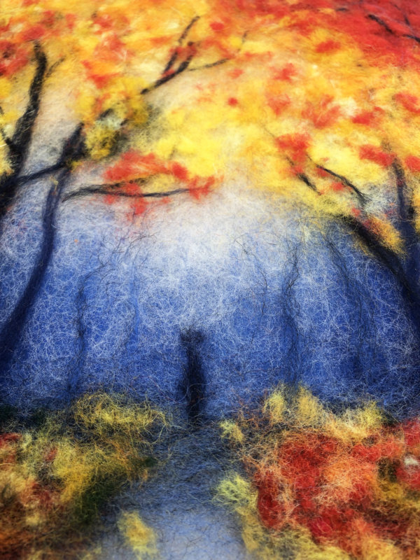 Wool Painting "Autumn Mood" by Oksana Ball
