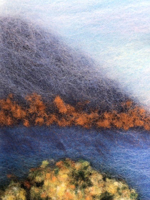 Wool Painting "Italy Shore" by Oksana Ball