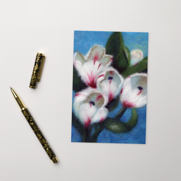 Postcard “White Tulips”