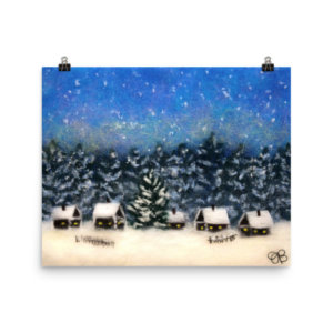Poster "Snowy Village" | Artist Oksana Ball